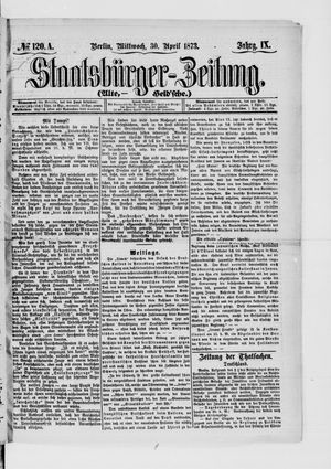Staatsbürger-Zeitung vom 30.04.1873