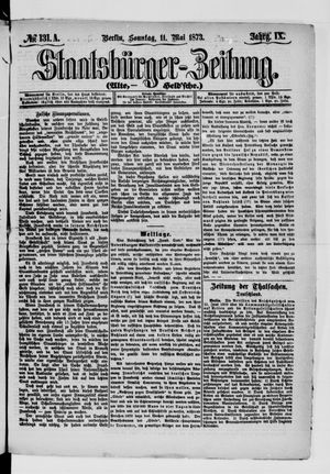 Staatsbürger-Zeitung vom 11.05.1873