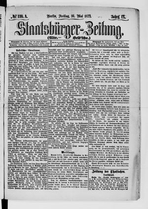Staatsbürger-Zeitung on May 16, 1873