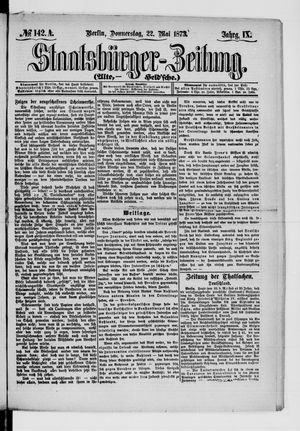 Staatsbürger-Zeitung on May 22, 1873