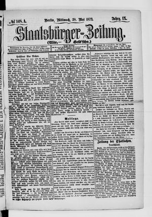 Staatsbürger-Zeitung vom 28.05.1873