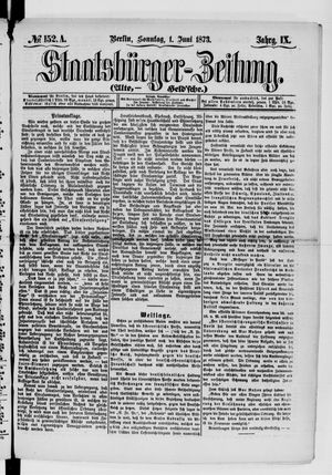 Staatsbürger-Zeitung on Jun 1, 1873