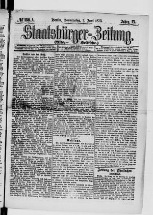 Staatsbürger-Zeitung vom 05.06.1873