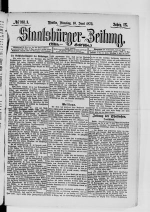 Staatsbürger-Zeitung vom 10.06.1873