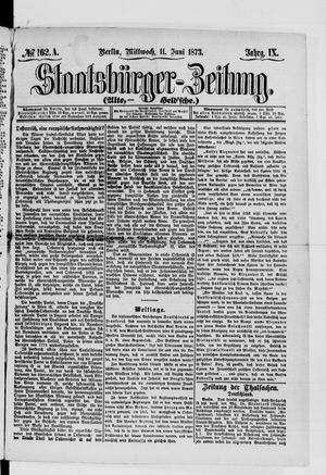 Staatsbürger-Zeitung vom 11.06.1873