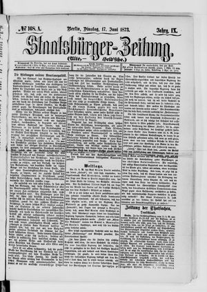 Staatsbürger-Zeitung vom 17.06.1873
