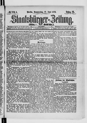 Staatsbürger-Zeitung vom 19.06.1873