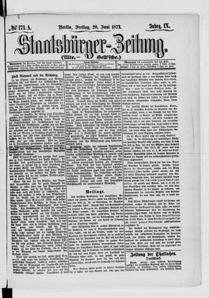Staatsbürger-Zeitung vom 20.06.1873