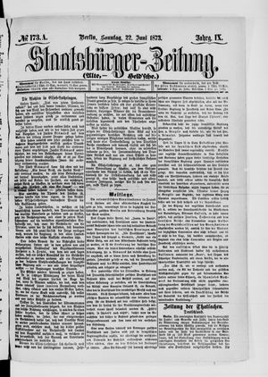 Staatsbürger-Zeitung vom 22.06.1873