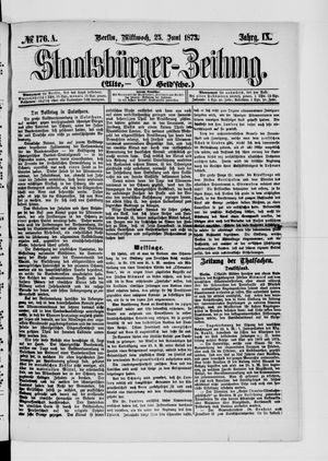 Staatsbürger-Zeitung vom 25.06.1873