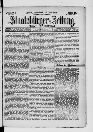 Staatsbürger-Zeitung on Jun 28, 1873