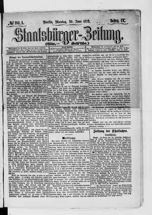 Staatsbürger-Zeitung vom 30.06.1873