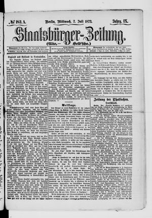 Staatsbürger-Zeitung on Jul 2, 1873