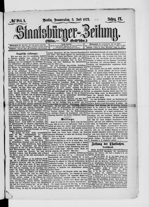 Staatsbürger-Zeitung on Jul 3, 1873