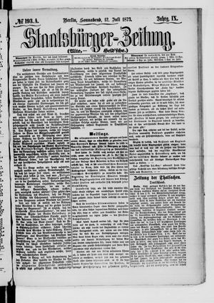 Staatsbürger-Zeitung vom 12.07.1873