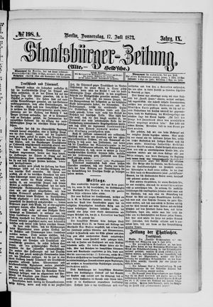Staatsbürger-Zeitung on Jul 17, 1873