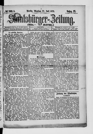 Staatsbürger-Zeitung on Jul 28, 1873