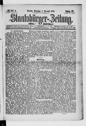 Staatsbürger-Zeitung on Aug 5, 1873