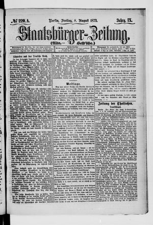 Staatsbürger-Zeitung on Aug 8, 1873