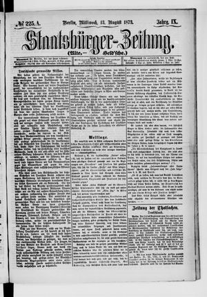 Staatsbürger-Zeitung vom 13.08.1873