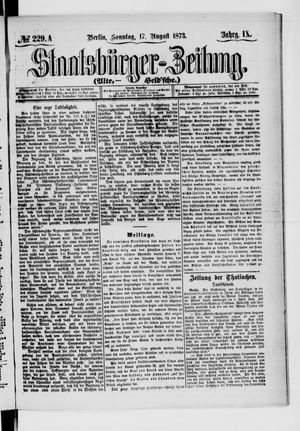 Staatsbürger-Zeitung vom 17.08.1873