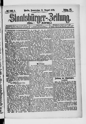 Staatsbürger-Zeitung vom 21.08.1873