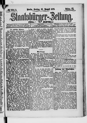 Staatsbürger-Zeitung on Aug 22, 1873