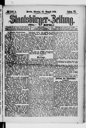 Staatsbürger-Zeitung on Aug 25, 1873