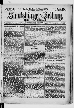 Staatsbürger-Zeitung on Aug 26, 1873