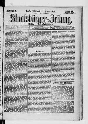 Staatsbürger-Zeitung vom 27.08.1873