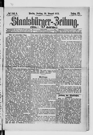 Staatsbürger-Zeitung vom 29.08.1873
