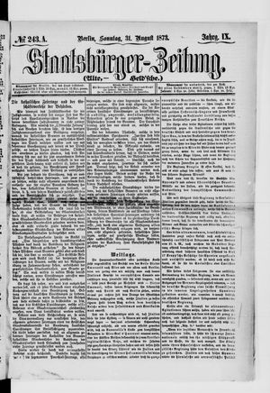 Staatsbürger-Zeitung vom 31.08.1873