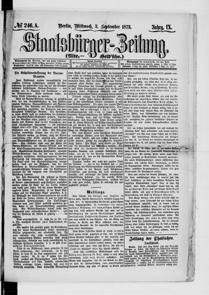 Staatsbürger-Zeitung on Sep 3, 1873