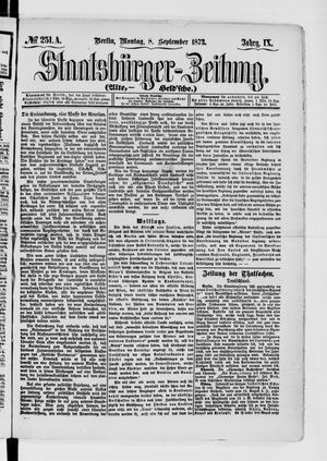 Staatsbürger-Zeitung on Sep 8, 1873