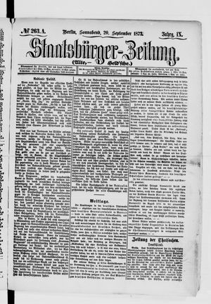 Staatsbürger-Zeitung on Sep 20, 1873