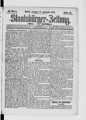 Staatsbürger-Zeitung vom 21.09.1873