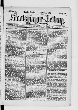 Staatsbürger-Zeitung vom 23.09.1873
