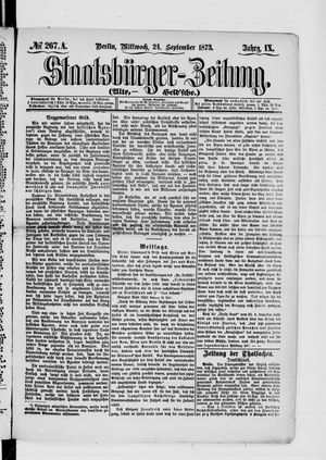 Staatsbürger-Zeitung vom 24.09.1873