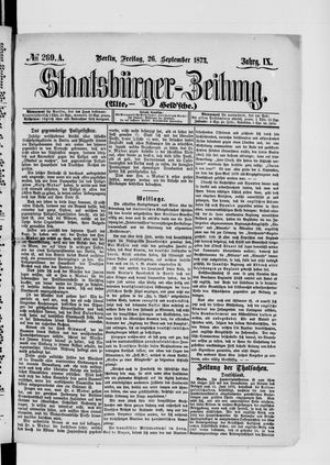 Staatsbürger-Zeitung on Sep 26, 1873