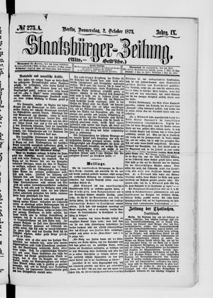 Staatsbürger-Zeitung vom 02.10.1873