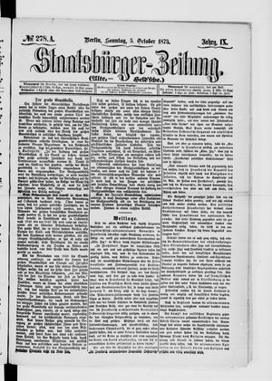 Staatsbürger-Zeitung on Oct 5, 1873