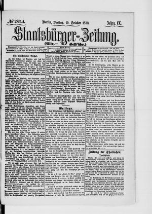 Staatsbürger-Zeitung vom 10.10.1873