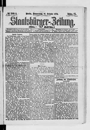 Staatsbürger-Zeitung on Oct 16, 1873