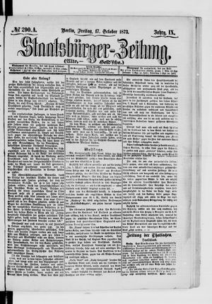 Staatsbürger-Zeitung vom 17.10.1873