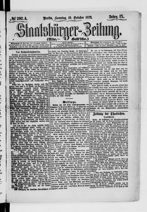 Staatsbürger-Zeitung vom 19.10.1873