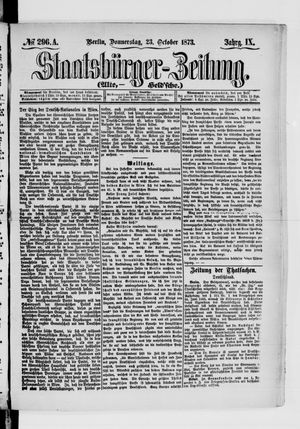 Staatsbürger-Zeitung vom 23.10.1873