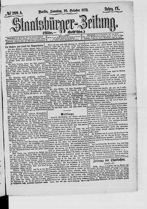 Staatsbürger-Zeitung on Oct 26, 1873