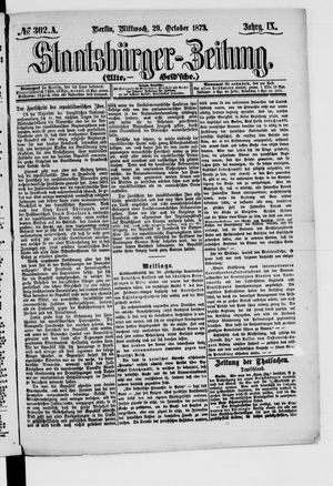 Staatsbürger-Zeitung on Oct 29, 1873