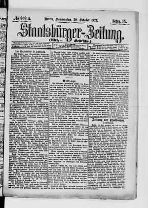 Staatsbürger-Zeitung vom 30.10.1873
