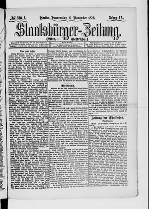 Staatsbürger-Zeitung on Nov 6, 1873